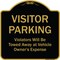 Signmission Designer Series-Visitor Parking Violators Will Be Towed Away Vehicle Owner, 18" x 18", BG-1818-9870 A-DES-BG-1818-9870 - alternate 1
